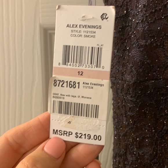 Alex Evenings Long Ombré Blue gown, Size 12 - Picture 3 of 4